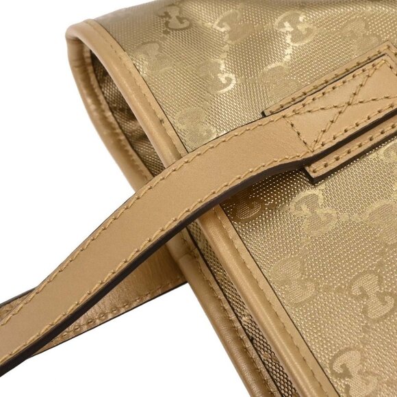 Gucci Gold PVC GG Tote Handbag 211138 002123 177452 - Picture 4 of 10